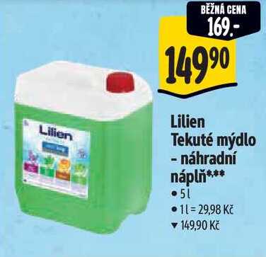 Lilien Tekuté mýdlo - náhradní náplň, 5 l