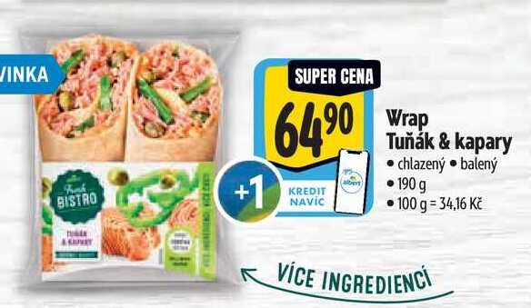 Wrap Tuňák & kapary, 190 g