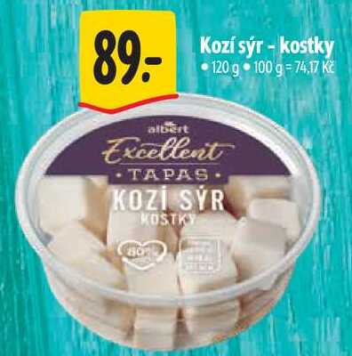 Kozí sýr - kostky, 120 g 