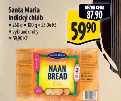 Santa Maria Indický chléb, 260 g