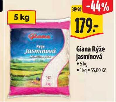 Giana Rýže jasmínová, 5 kg