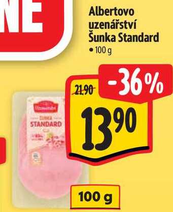 Albertovo uzenářství Šunka Standard, 100 g