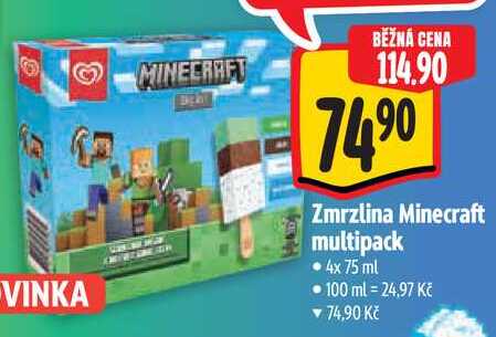 Zmrzlina Minecraft multipack, 4x 75 ml 