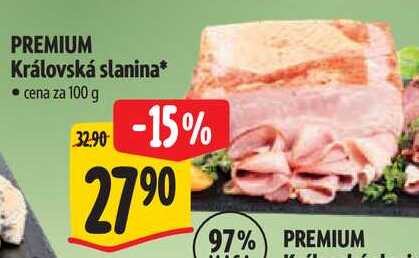 PREMIUM Královská slanina, cena za 100 g  