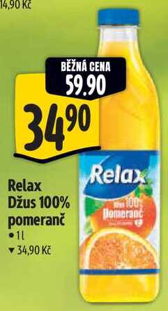 Relax Džus 100% pomeranč, 1 l