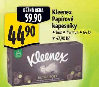 Kleenex Papírové kapesníky, 64 ks