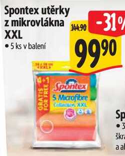 Spontex utěrky z mikrovlákna XXL, 5 ks 