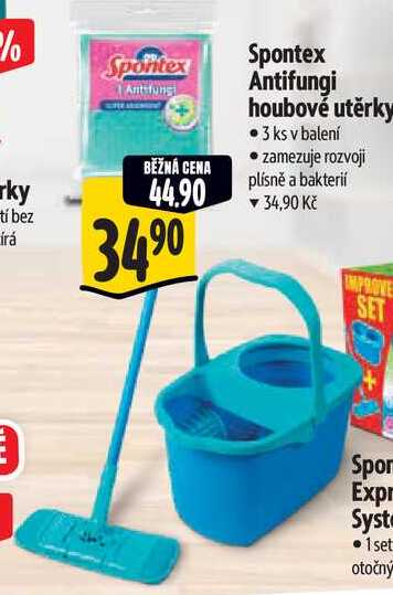 Spontex Antifungi houbové utěrky, 3 ks 