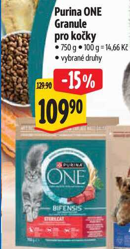 Purina ONE Granule pro kočky, 750 g