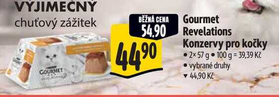 Gourmet Revelations Konzervy pro kočky, 2x 57 g