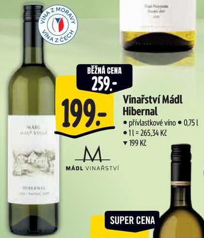 Vinařství Mádl Hibernal, 0,75 l