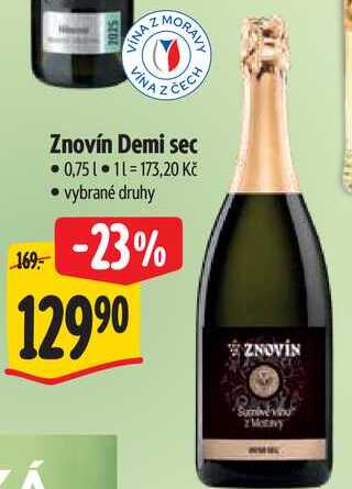 Znovín Demi sec, 0,75 l