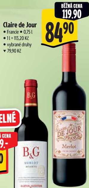 Claire de Jour, 0,75 l