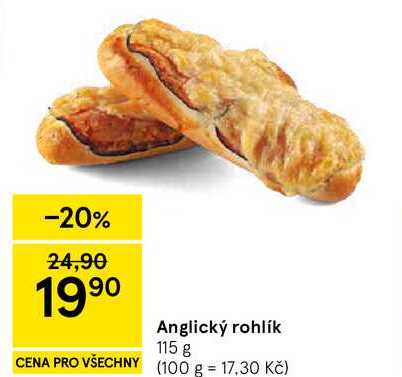 Anglický rohlík, 115 g  