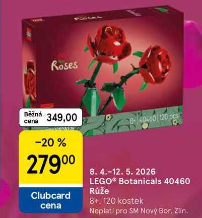 LEGO® Botanicals 40460 Růže 8+, 120 kostek 