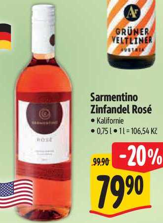 Sarmentino Zinfandel Rosé, 0,75 l