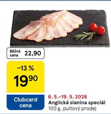 Anglická slanina speciál, 100 g