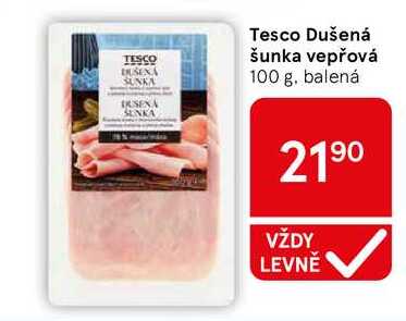 Tesco Dušená šunka vepřová, 100 g