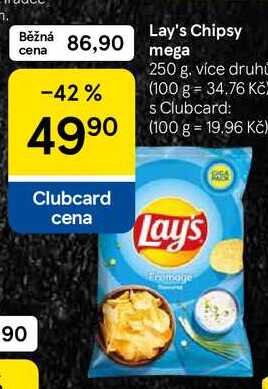 Lay's Chipsy mega, 250 g 