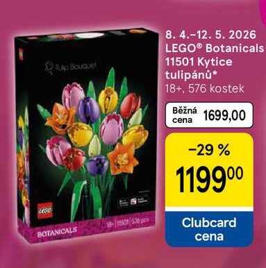LEGO® Botanicals 11501 Kytice tulipánů 18+, 576 kostek 