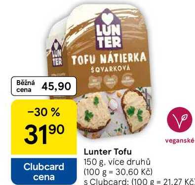 Lunter Tofu, 150 g, více druhů 