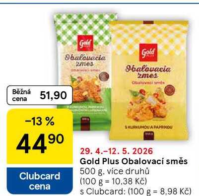 Gold Plus Obalovací směs, 500 g 