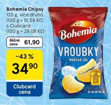 Bohemia Chipsy, 120 g 