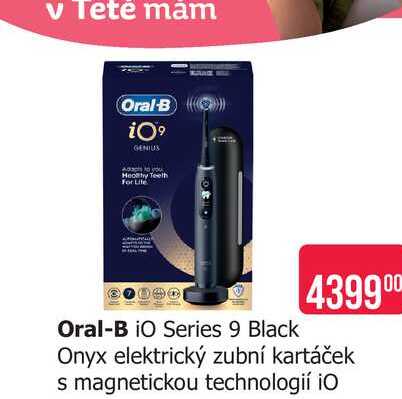 Oral-B iO Series 9 Black Onyx elektrický zubní kartáček s magnetickou technologií iO 