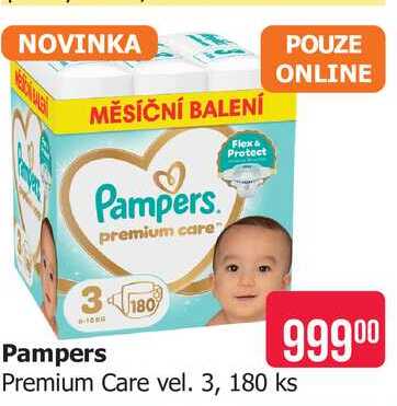 Pampers Premium Care vel. 3, 180 ks 