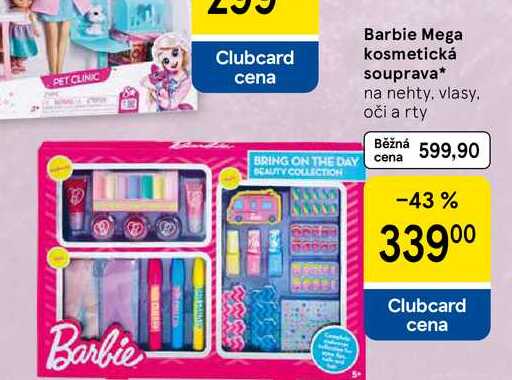 Barbie Mega kosmetická souprava, na nehty, vlasy. oči a rty  