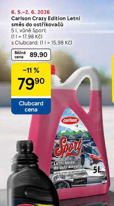 Carlson Crazy Edition Letní směs do ostřikovačů, 5 l, vůně Sport  