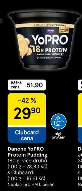 Danone YoPRO Protein Pudding, 180 g, více druhů  