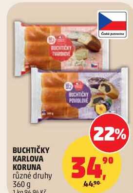 BUCHTIČKY KARLOVA KORUNA různé druhy, 360 g 