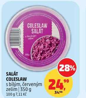 SALÁT COLESLAW s bílým, červeným zelím, 350 g 