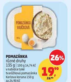 POMAZÁNKA různé druhy, 135 g 