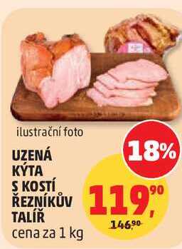 UZENÁ KÝTA S KOSTÍ ŘEZNÍKŮV TALÍŘ, 1 kg 