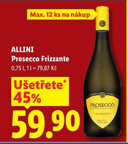 ALLINI Prosecco Frizzante, 0,75 L