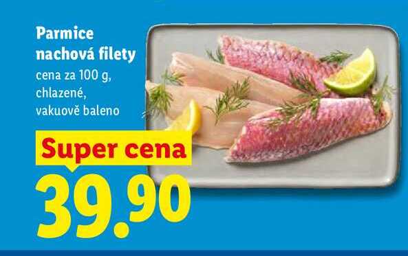 Parmice nachová filety, cena za 100 g