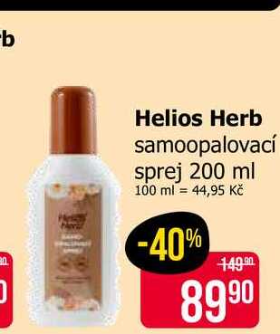 Helios Herb samoopalovací sprej 200 ml 