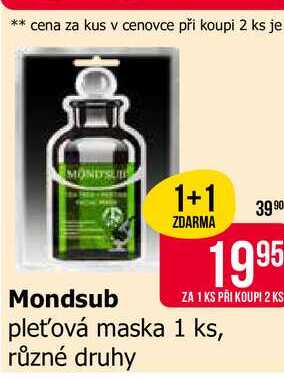 Mondsub pleťová maska 1 ks, různé druhy 
