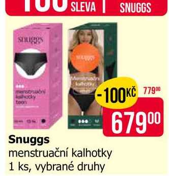 Snuggs menstruační kalhotky 1 ks, vybrané druhy 