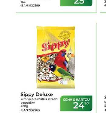 Sippy Deluxe krmivo pro malé a stredni papoušky 450g  
