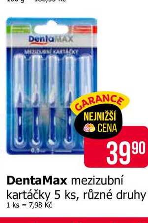 DentaMax mezizubní kartáčky 5 ks, různé druhy 