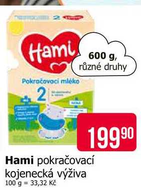 Hami pokračovací kojenecká výživa 600 g