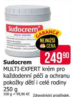 Sudocrem MULTI-EXPERT krém pro každodenní péči a ochranu pokožky dětí i celé rodiny 250g