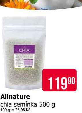 Allnature chia semínka 500 g 