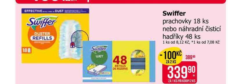 Swiffer prachovky 18 ks nebo náhradní čisticí hadříky 48 ks