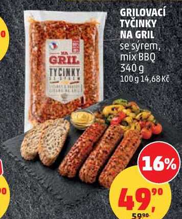 GRILOVACÍ TYČINKY NA GRIL se sýrem, 340 g