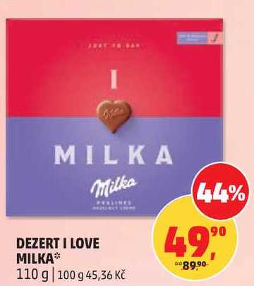 DEZERT I LOVE MILKA, 110 g 