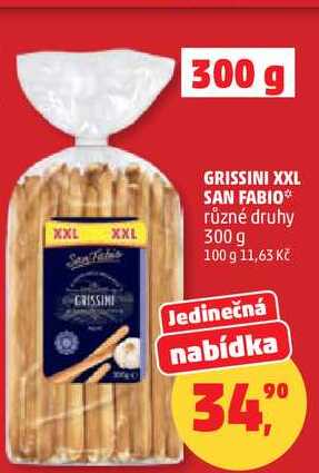 GRISSINI XXL SAN FABIO různé druhy, 300 g  